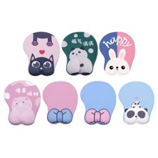 3D Cartoon Mouse Pad Silicone Wrist Rest Support Mouse Pad with Non-Slip Base