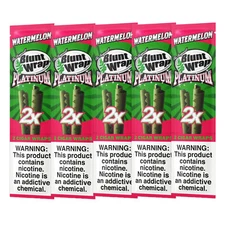 Double Platinum Wraps - Watermelon Flavor Wraps - 5 Pouches (2 Per Pack)