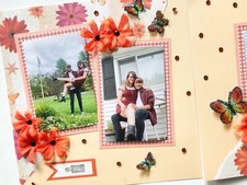 Flower Scrapbooking, Family Layouts, Premade Flower Scrapbook Pages