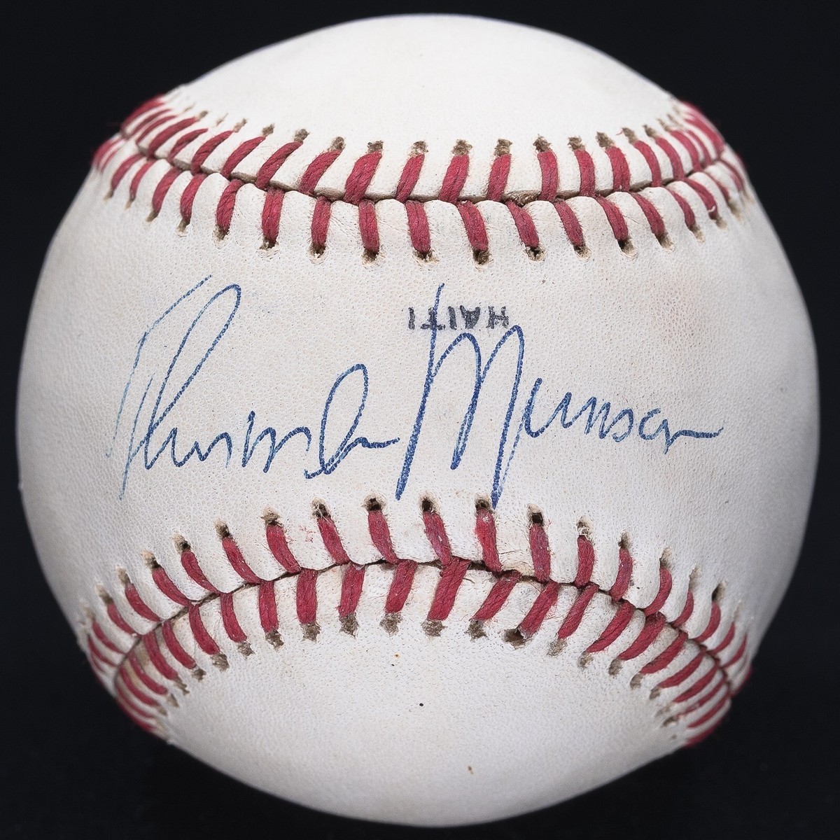 バリー・ボンズ サインボール PSA/DNA 認証 Spectacular Thurman Munson Single Signed Baseball w