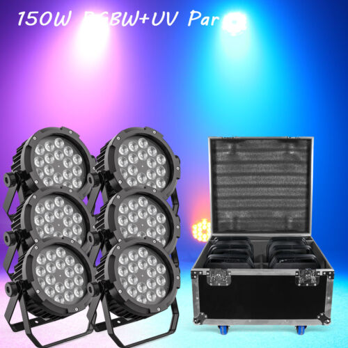 6x 270W Par Strahler DMX 18LED 6in1 RGBWA+UV Garten Outdoor IP67 Wasserdichtes - Bild 29 von 34