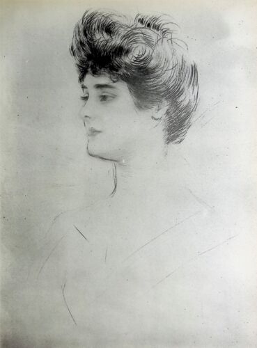 Paul-César HELLEU : La Duchesse de Morny, GRAVURE, 1913 - Afbeelding 1 van 7