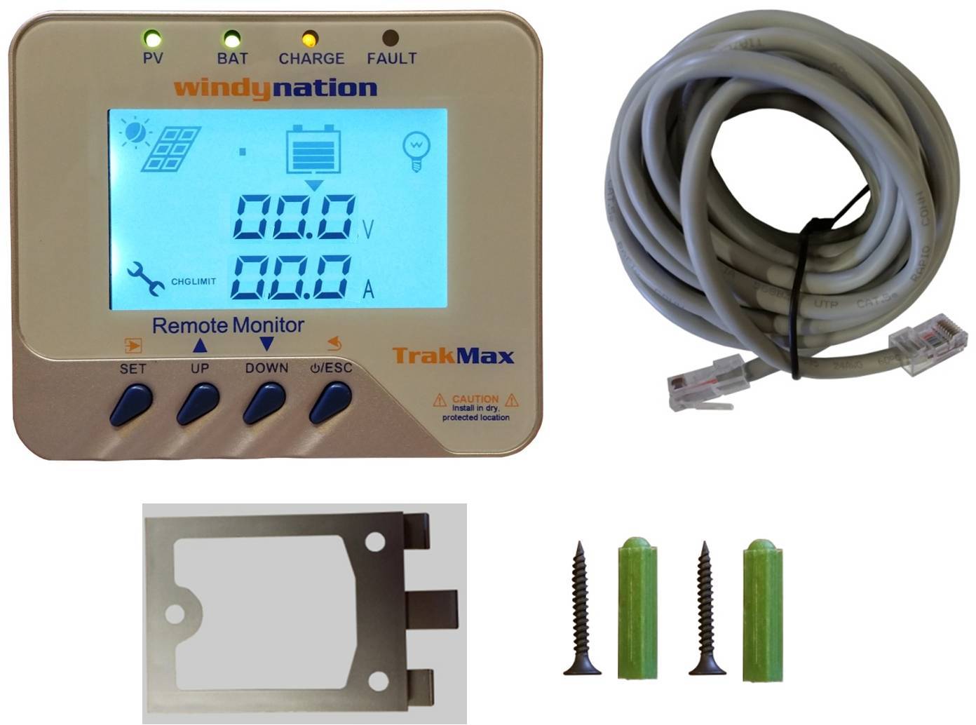 TrakMax 30L MPPT 30A Solar Charge Controller Remote Meter + 