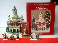 St Nicholas Square Town Hall Village Collection Lighted + Extras