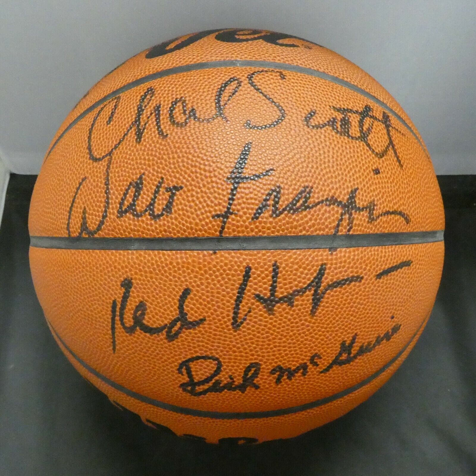Walt Frazier Autographed Signed Knicks Greats Reed Debusschere Scott Holzman Ball JSA Letter