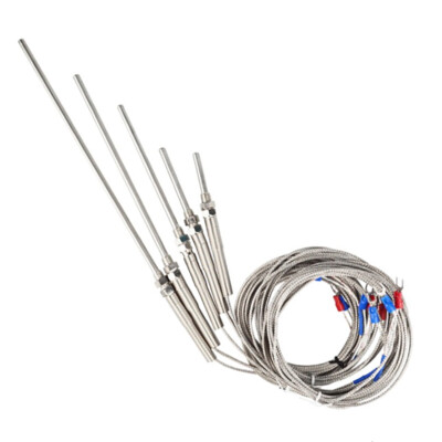 K Type 30-200mm Probe Thermocouple Temperature Controller Stainless Steel Sensor