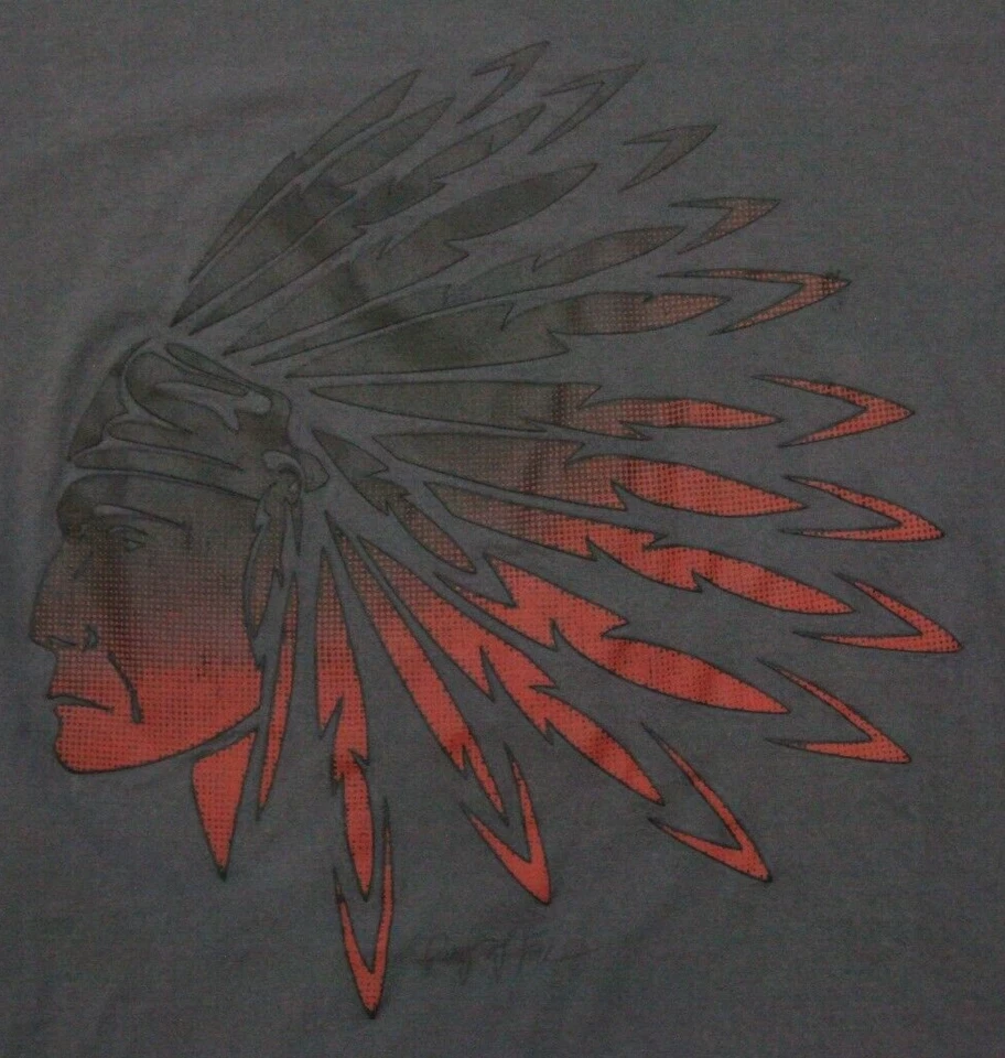 Camiseta Top Hombre 3XL Anillo de Fuego Cabeza de Indio Manga Corta Gráfico XXXL Z25 Foto 3 de 4