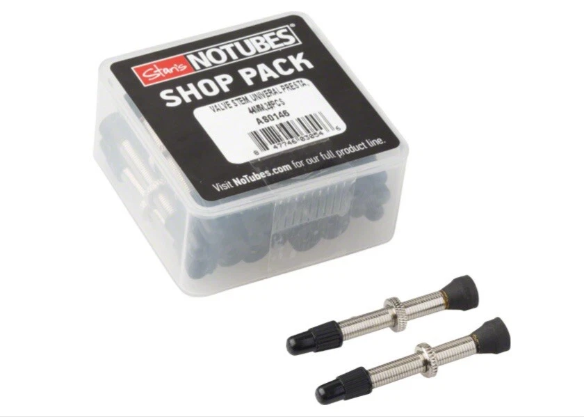 Stans No Tubes Bike Rim Tape Tubeless Kit 44mm Valve Stems 25mm X 10 yd Tape MTB - Image 2 of 3