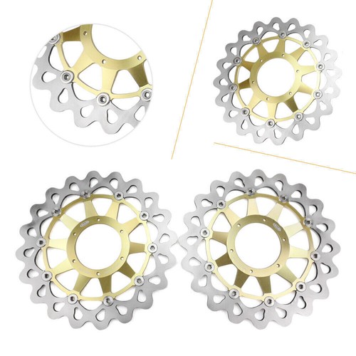 Front Steel Brake Disc Rotors Gold Fit Honda CBR1000RR 2008 2009 2010 2011 motor - Picture 2 of 5