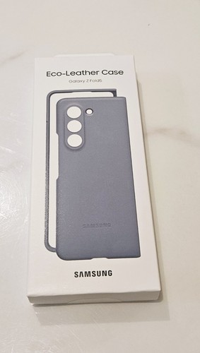 SAMSUNG Eco - Leather Case For Samsung Galaxy Z Fold5 Only - Icy Blue - Photo 4 sur 4