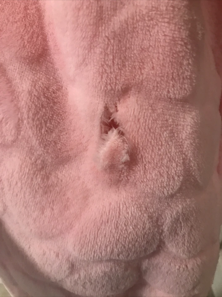 Secret Treasures 独角兽 Heart Onesie睡衣粉色 L 全拉链帽口袋服装 — 第 4/4 张图片