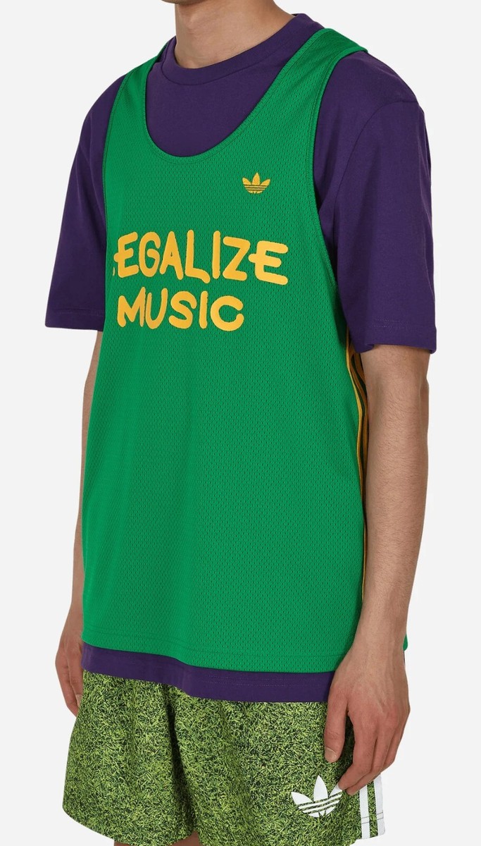 ADIDAS x DJ Kerwin Frost 'Legalize Music ' SS T-Shirt Green/Purple
