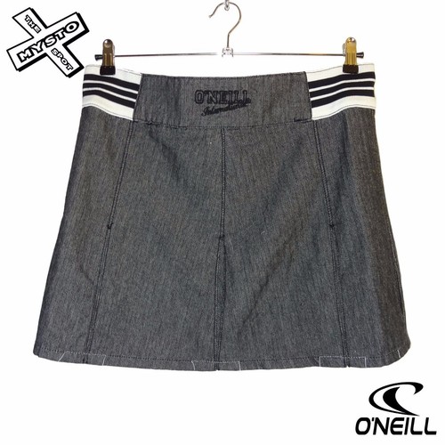 O'NEILL WOMENS HERRINGBONE PLEAT SKIRT BLACK BROWN UK 14 X LARGE BNWT RRP £50 - Picture 4 of 6