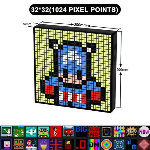 Smart LED Matrix Pixel Display RGB Graffiti Bluetooth App Control Art Display - Imagen 14 de 14