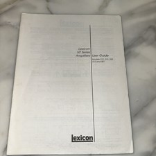 Lexicon NT Series  Amplifiers  OPERATING INST...