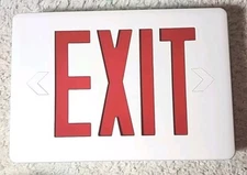 Bulk lot of Cooper Lighting Lot of 9 Exit Emergency Lighting Red 2 sided New