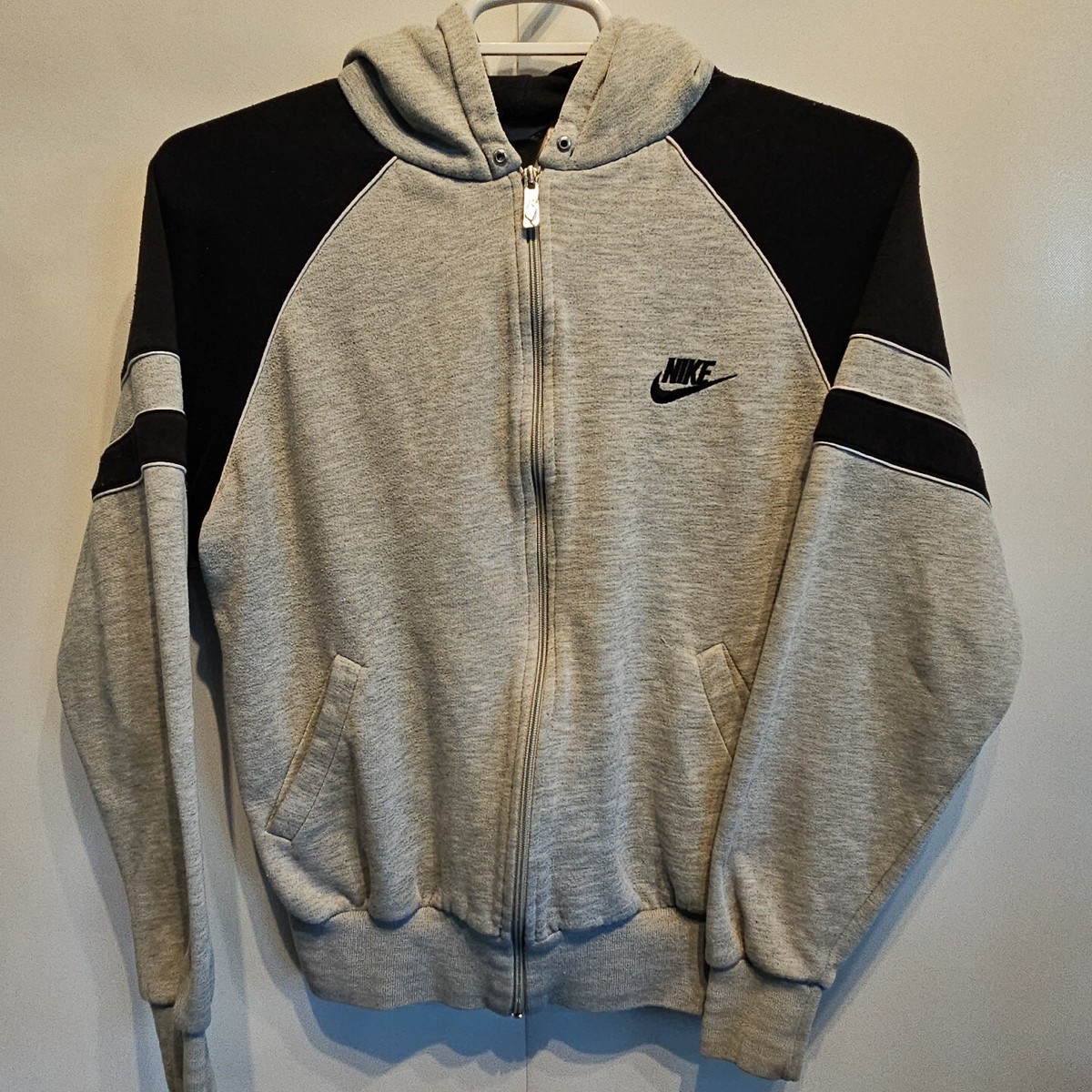 Vtg 70s Nike AIR RAGLAN Full Zip Hooded Swoosh Logo Track Vtg 70s Nike AIR RAGLAN Full Zip Hooded Swoosh Logo Track