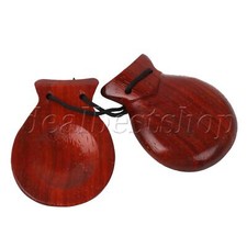 12x Mahogany Castanets Clappers Set for Beginner Practice Music Lover