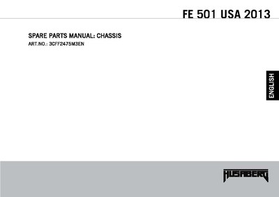 Husaberg Parts Manual Book Catalog Chassis & Engine 2013 FE 501 USA