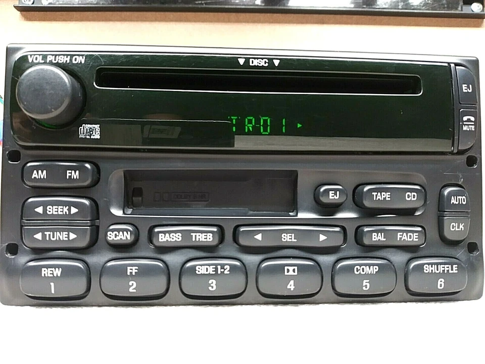 GENUINO FORD Ranger F150 Truck Series Windstar Radio Reproductor de CD Cinta de Cassette Fabricante de Equipo Original Foto 2 de 4