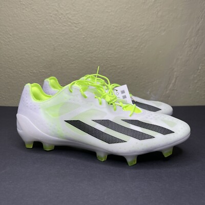 Adidas X Crazyfast + FG Size 11.5 White Core Black Lemon GY7377 Soccer Cleats