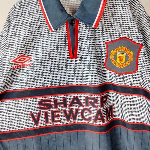 Umbro MANCHESTER UNITED BECKHAM Game Shirts 24 Logo embroidery Size L - Picture 4 of 7