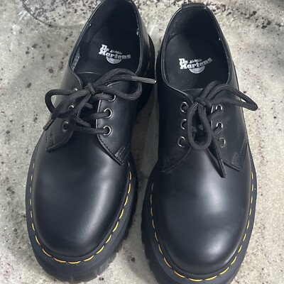 Dr. Martens Shoes 1461 Quad Retro Platform Oxford Polished Smooth