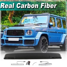 For Benz G-Class W464 G-Wagon G550 G63 19-24 Real Carbon Front Roof LED Spoiler