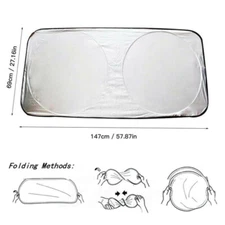 150cm Car Front Window Visor Windshield Block Sun Shade Sunshade Sunscreen Cover