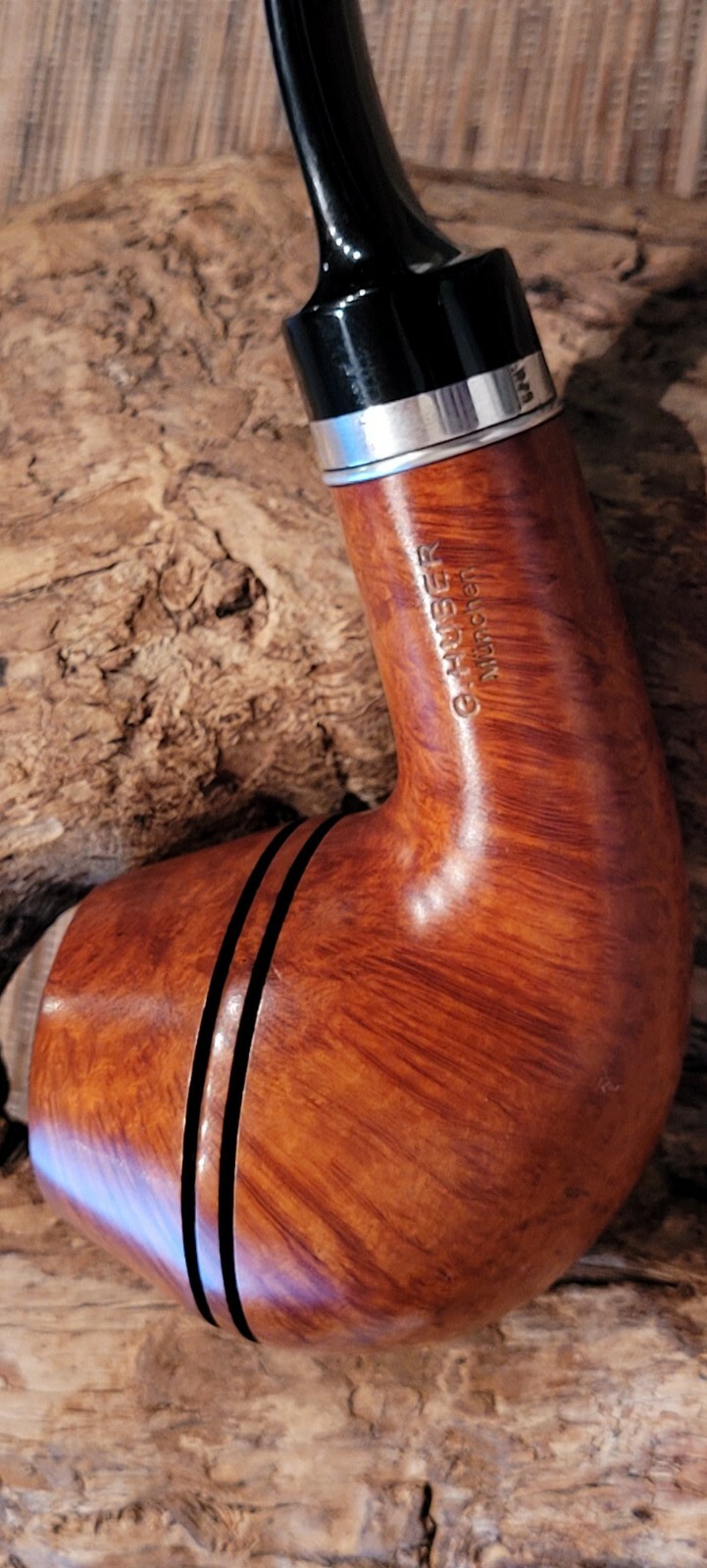 Details zu Pfeife-Pipe-Georg-Huber-München- Jahrespfeife-2016-08/100-Silver-925-9mm Schaft hergestellt in Japan