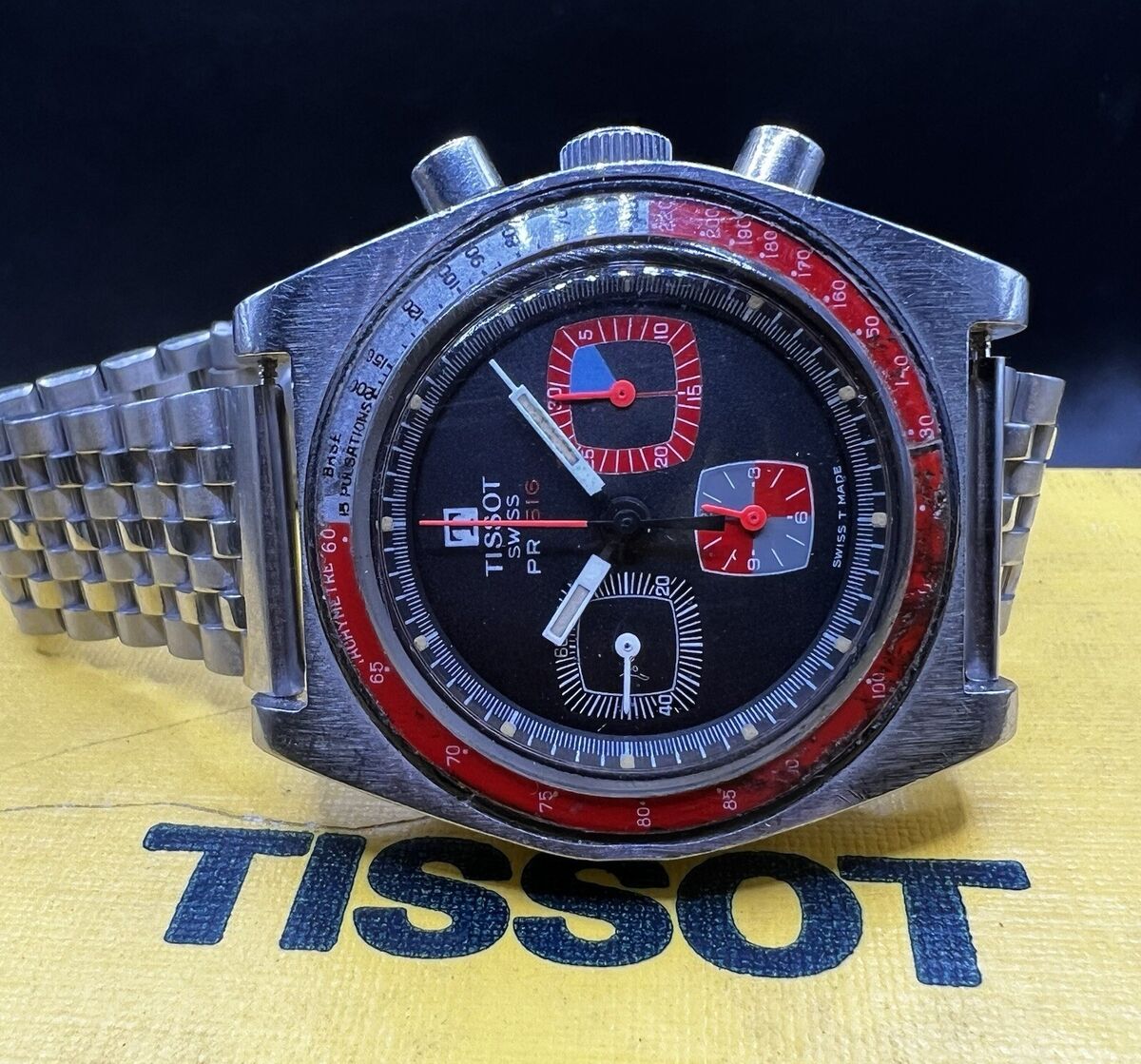 Vintage 1960s Swiss Tissot PR 516 Tri-Compax Chronograph Vintage 1960s Swiss Tissot PR 516 Tri-Compax Chronograph
