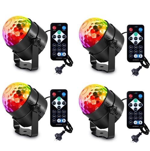 1-4x Party Magic Ball Light Party Disco RGB Rotating LED DJ Club Stage Lights AU - Picture 21 of 21