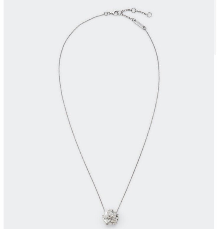 ≪洗練された個性≫【BOTTEGA VENETA】クリスタルネックレス NEW BOTTEGA VENETA SILVER NECKLACE Cubic Zirconia FERN