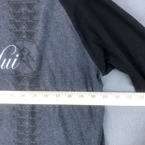 Da Hui Surf Brand Mens Raglan Graphic T-Shirt Dark Gray Large - Picture 5 of 6