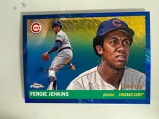 2025 Topps Chrome Platinum #364 Fergie Jenkins Blue Shimmer Refractor #/100 Cubs