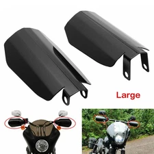Large Coffin Cut Hand Guards Windshield For Harley Sportsters Dyna Bagger 07-23