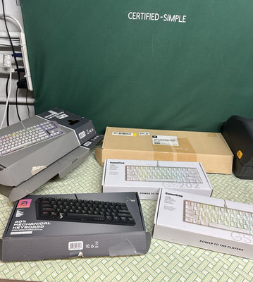 Lot of 6 Gaming Keyboards Atrix & GameStop 60% Mechanical Used.