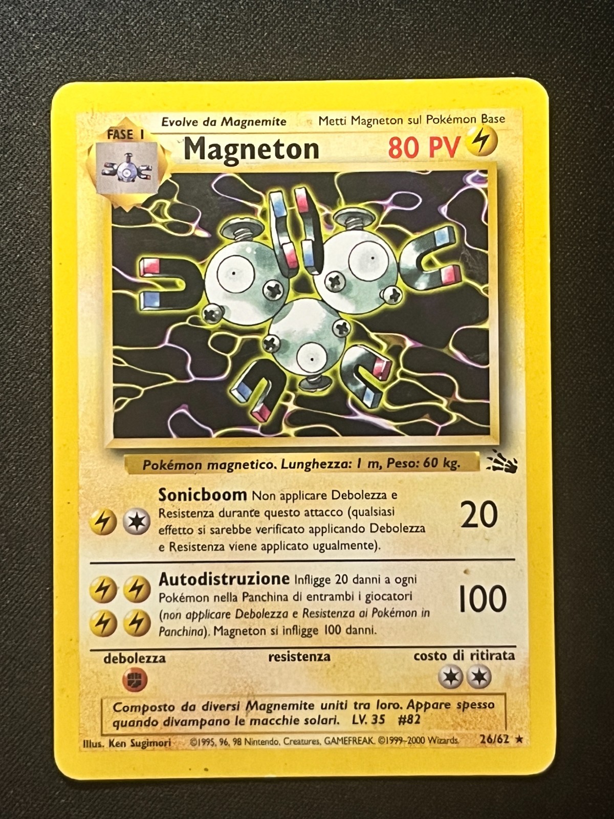 Magneton 26/62 Fossil Regular Lightly Played Rare 2000 Pokémon TCG