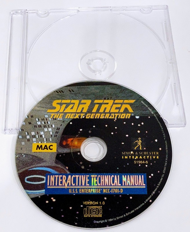 Star Trek The Next Generation Interactive Technical Manual CD-ROM 1994 for Mac