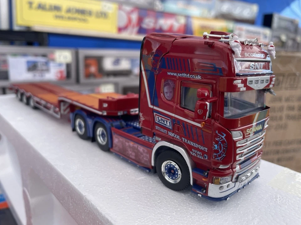 Wsi Stuart Nicol Transport Scania with Lowloader Trailer Limited Edition Boxed - Image 2 of 2