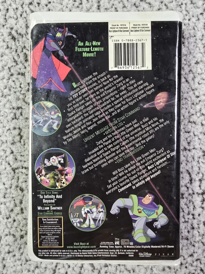 Buzz Lightyear of Star Command: The Adventure Begins (VHS, 2000) Disney Pixar - Image 2 of 4