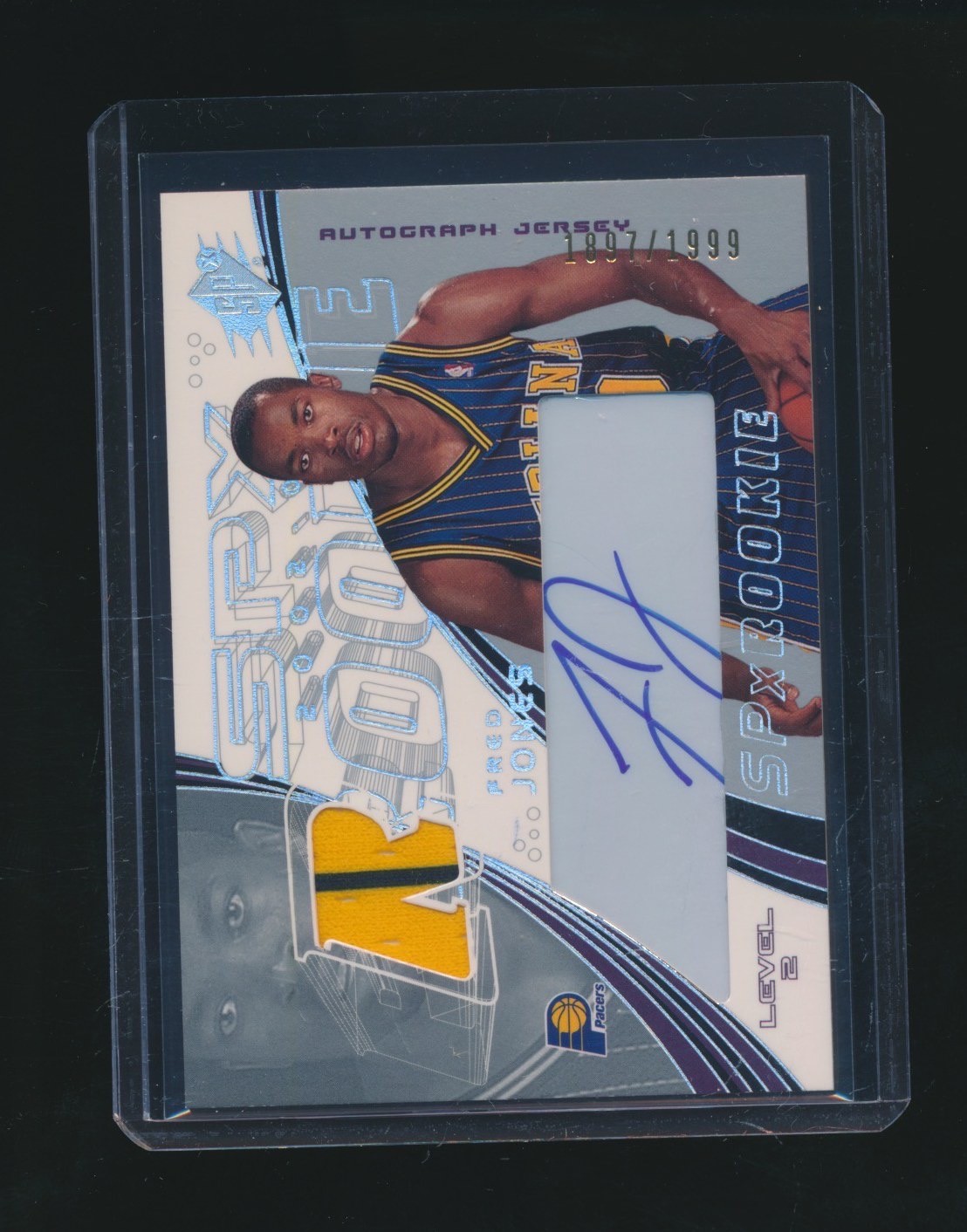 FRED JONES 2002-03 UPPER DECK SPX RC JERSEY AUTO 1897/1999 #120