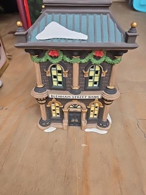 Blenham Street Bank Christmas Victorian Lighted Building Ceramic Multicolor