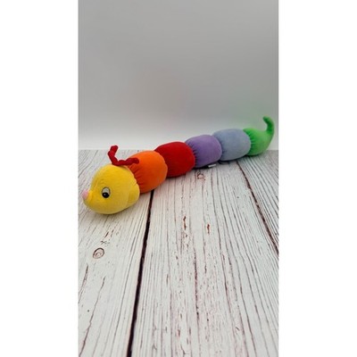 Gund Tinkle Crinkle Rattle & Squeak Caterpillar Rainbow Plush Toy 1872 16 Inch