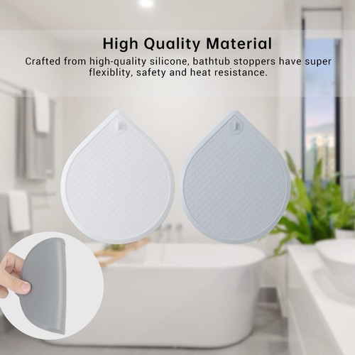 2PCS Bathtub Drain Stopper, 6 Inches Large Universal Silicone Tub Drain Stopp... - Picture 5 of 7