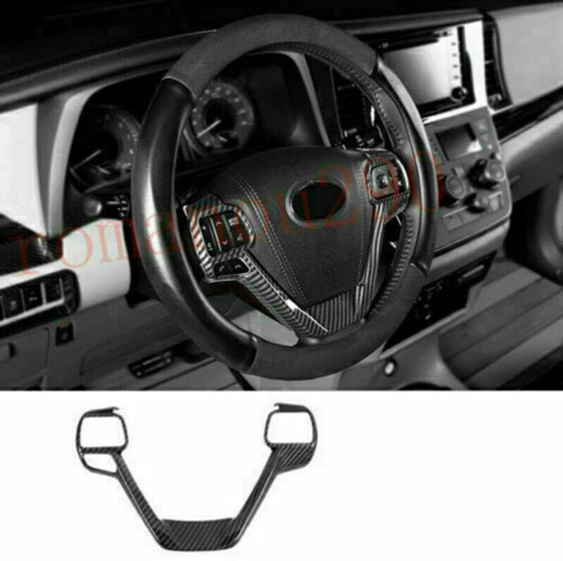 Cubierta interior del marco del volante de fibra de carbono para Toyota Sienna 2015-2020 Foto 2 de 4