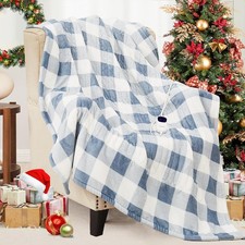 Electric Blanket Heated Queen Size 84  x90  Ultra Soft Cozy Flannel Heating