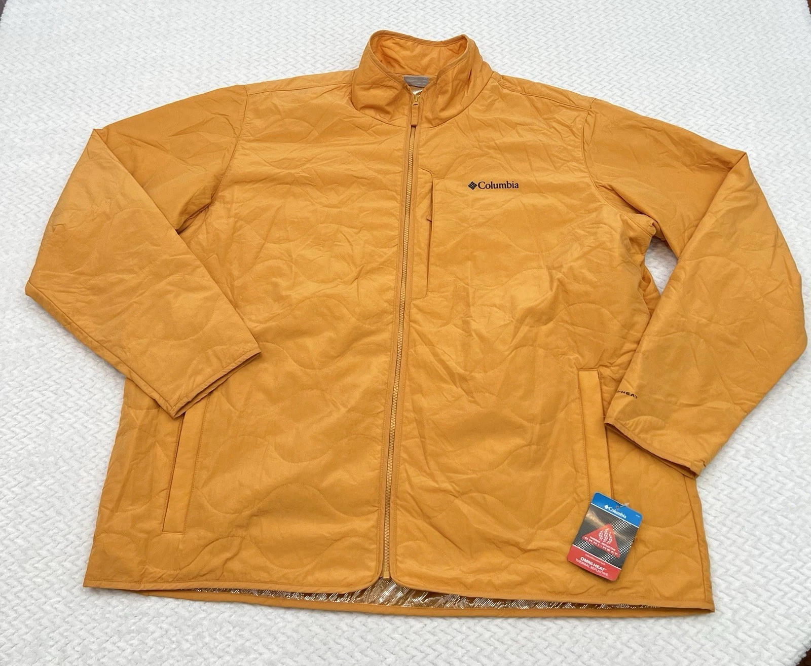 Columbia Omni-Heat Thermal NEW WITH TAGS $180 Lightweight Jacket Yellow MENS XXL