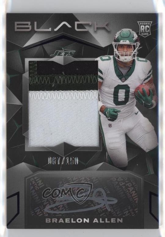 2024 Panini Black Royal 67/150 Braelon Allen #232 RPA Rookie Patch Auto RC 09su