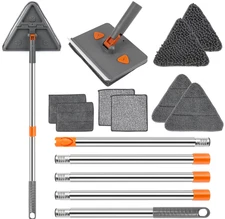 Limpiador de Zócalos con Mango Extensible 86”, Mopa Giratoria Multiuso Hogar